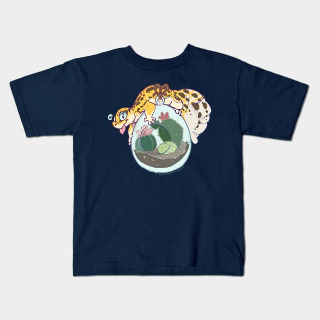 Leopard gecko and tirarium Kids T-Shirt by FoxintheBushStudios